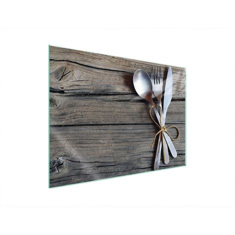 PLACA PROTECTORA DE VIDRIO PARA COCINA 70x52 CUBIERTOS (1/5)