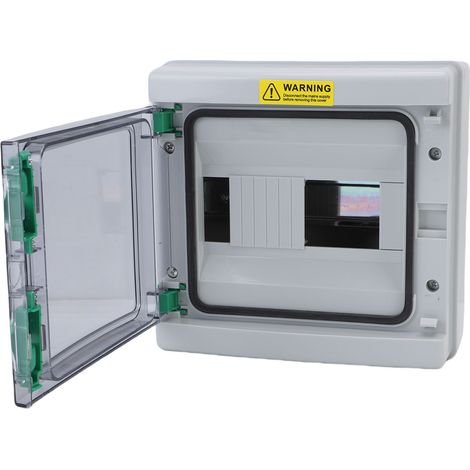 Boîte de Distribution Électrique Étanche IP66 8 Circuits - ABS 2,8 mm, Couvercle Transparent PC avec Loquet - Pour Extérieur, Industrie, Chantiers et Bâtiments (1/5)