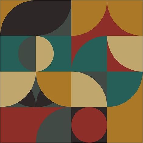 Abstract Colorful Geometric Wallpaper Sticker Bedroom Bathroom Wallpaper Vinyl Film Furniture Waterproof Retro Contact Paper Middle (1/4)
