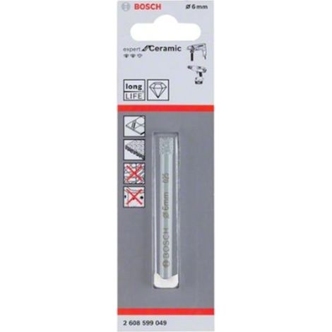 BOSCH BROCA DIAMANTE EXPERT CERAMICA DIAMETRO (mm) 6 LONGITUD DE TRABAJO (mm) 66