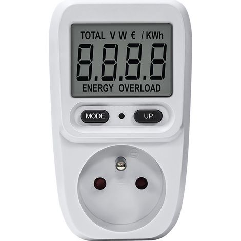 Stromzähler mit Wattmeter-Funktion, Steckdosen-Controller, kWh-Zähler, maximale Leistung 3680 W, 16 A für Energieeinsparung (1/5)