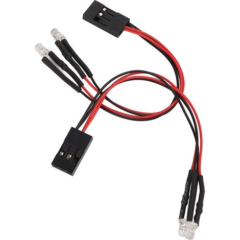 2 Pièces LED Modifié pour Axial SCX24, Éclairage Blanc pour Voitures Télécommandées 1/24 et 1/18 (1/5)