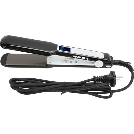 Lisseur de cheveux LCD à double usage humide/sec, fer à lisser à température réglable 100-240V avec prise UE (1/5)