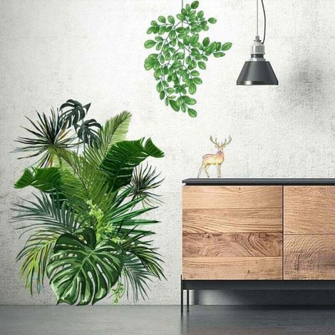 Sticker Mural - Tropical - PVC Auto-adhésif - Amovible - Imperméable - Pour Murs Portes Fenêtres - 1 Pièce