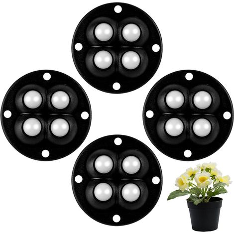 Roulettes Mini - Ruedas Giratorias 360° Autoadhesivas - Para Muebles Macetas Cajas de Almacenamiento - 4 Unidades - Carga Máx 30 kg (1/5)