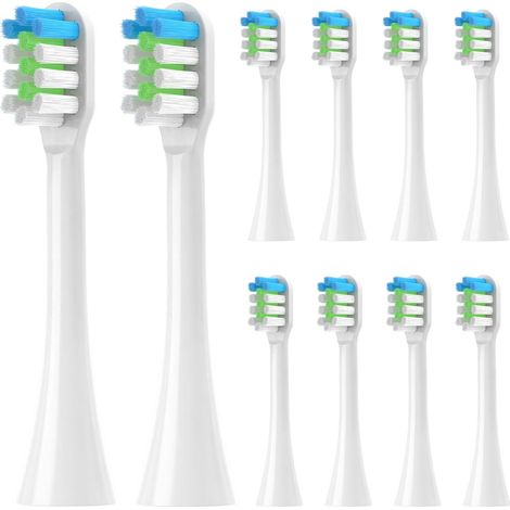 Lot de 10 brossettes de rechange compatibles avec les brosses à dents Lächen souples pour adultes (1/5)