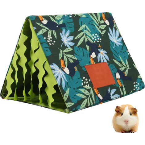 Small Animal Tent, Guinea Pig House, Dwarf Rabbit House, Breathable Animal Rest Hide for Ferrets, Hedgehogs, Chinchillas, Cavia, Reptiles (1/5)