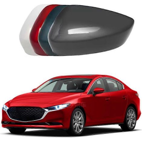 Passend für Mazda 3 (2014–2019): Onksela Rückspiegelgehäuse, Rückspiegelabdeckung, Rahmen, Linse, Blinker links, Gehäusestil 14/16, grau