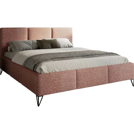 Lit Clovis 118, Ruben 2106, Double, 200x200, Tissu, Disponible, 210x218x107cm