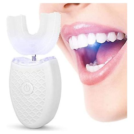 brosse Dents Adulte En Forme De U, T Brosse Dents Sonique Lectrique Brosse Dents De Nettoyage Automatique Outil De Soin Buccal Avec Tte De Bros (1/5)