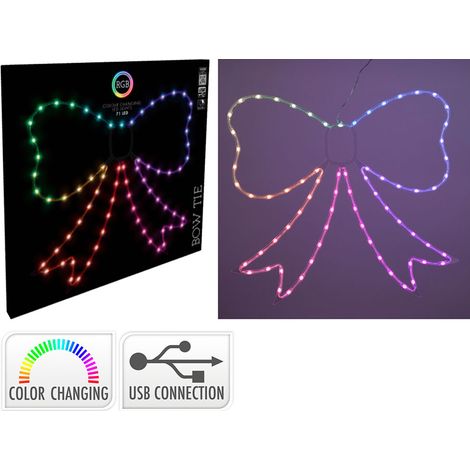Basic-co Leuchtende bunte LED RGB Fliege 71