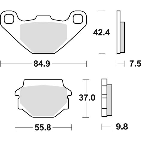 Pastillas de freno TRW ZF KH67 sinterizadas offroad aprilia pegaso 650 91-00, kawasaki KLR 250 84-05, GPZ 500 88-04, KLE 500 91-07, KL / KLR 600 / 650 84-04, delanteras/traseras