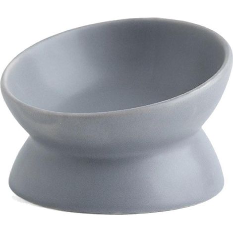 Bol en céramique pour chat, bol pour chien, bol pour animaux de compagnie, bouche oblique, protection haute pour les pattes, vertèbre cervicale (1/4)