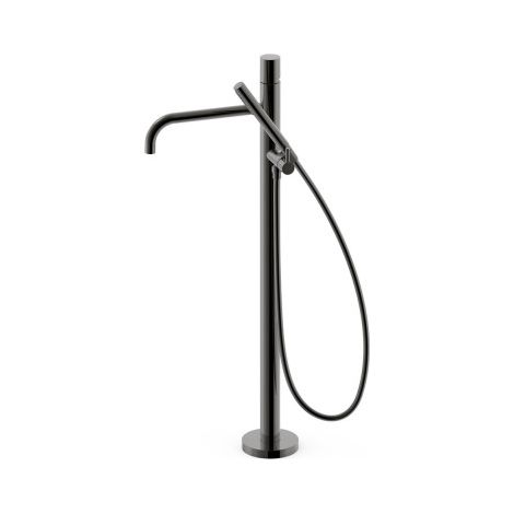 Mitigeur sur pied pour baignoire et douche1 colonne verticale Noir Métallisé - TRES 26247006KM