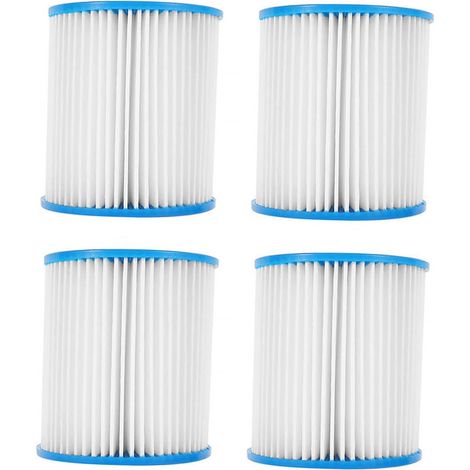 1 Satz Schwimmbadfilterzubehör, Schwimmbadfilter-Ersatzpumpe, Schwimmbadwasserpumpe, Schwimmbadreinigungsfilter, blaue Kunststofffilterpumpe 4 Stück