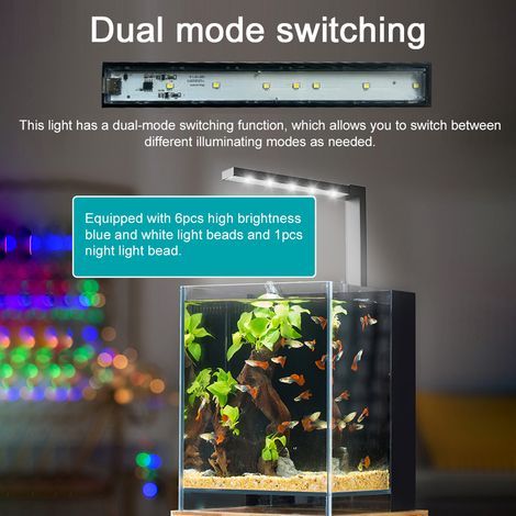 Small ABS fish bowl, LED light, desktop aquarium, algae, aquatic plants, dual mode, switchable filling, three fixed suction cups (1/5)