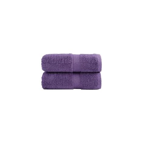 Hochwertige Badetücher, 2er-Set, lila, 30 x 30 cm, 600 g/m² - Crezuo