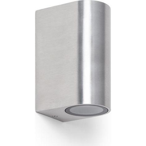 Aplique de Pared Exterior Aluminio Iluminación Doble Cara Big Gala Plateado