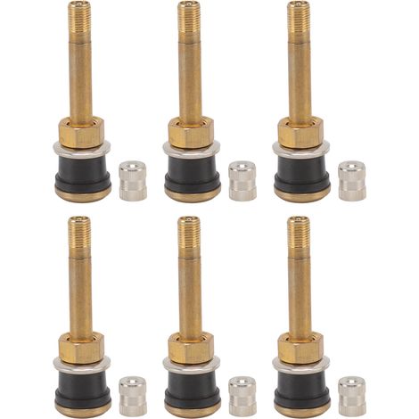 10 valves à collier en laiton robustes à passage direct pour obus de valve de pneus de camion sans chambre à air (1/5)