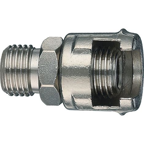 1PZ RACCORDO FILETTATO PER COMPRESSORI DADO FRESATO 1/4M (bl 2 pz.)