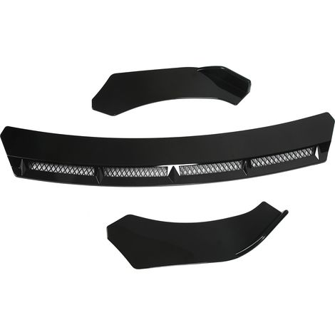 3x Becquet Avant Lèvre Kit Carrosserie Spoiler Universel Aile Auto Tuning Noir (1/5)