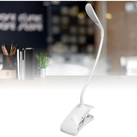 LED-Schreibtischlampe, Leselampe fürs Studentenwohnheim, Klemm-Schreibtischlampe, kleine, per USB aufladbare Schreibtischlampe (1/5)