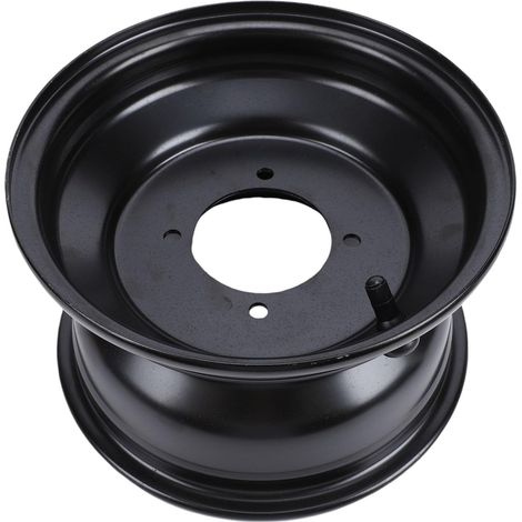 Jante Avant 8 Pouces - 1 Pièce - Acier Noir - Fixation 4 Trous - Pour ATV Quad Kart - 19x7-8