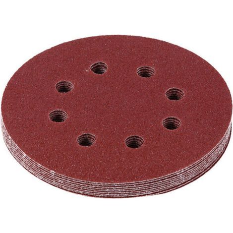 Disque de Ponçage en Papier pour Ponceuse, Tampon de Polissage pour Pierre, Marbre, Granit, 125 Mm, Rond, 8 Trous (80) (1/4)
