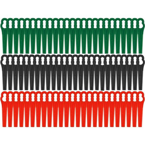 Lames de rechange en plastique pour tondeuse à gazon, 120 pièces, accessoires pour tondeuse à gazon, noir, rouge, vert (1/5)