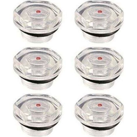 Niveau d'huile Compresseur d'air Jauge Bouchon Voyant d'Huile Indicateur Viseur Niveau de Liquide en Plastique Filetage 20mm 6Pcs (1/3)
