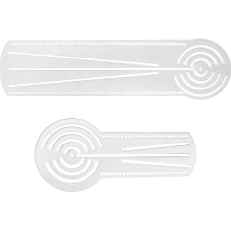 KOMBIUDA Lot de 2 règles circulaires pour le dessin mandalas (1/5)