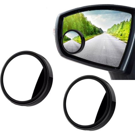 Specchietto retrovisore per auto in 2 pezzi per l'individuazione dell'angolo cieco, specchietto retrovisore rotondo, assistente per l'angolo cieco, rotondo, vetro convesso ad alta risoluzione, grandan (1/5)