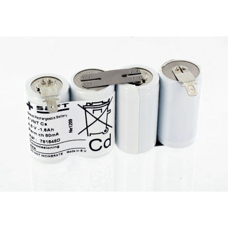 Batterie Saft 4.8V 1.6Ah 4VNTCs 781548