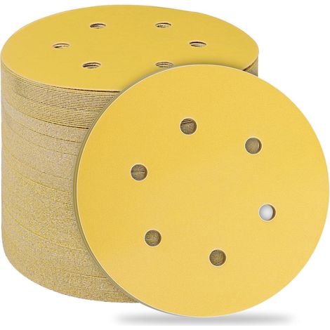 Schleifpapier Klett 150mm 6 Löcher 50 Stück 800 Körnung (1/5)