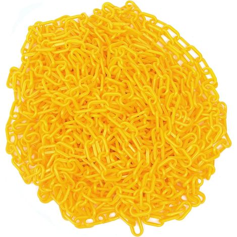 Chaîne de Sécurité Chaîne Étanche en Plastique Jaune 5 Mètres Barrière de Sécurité pour Halloween pour Contrôle des Foules et Mariage (1/5)
