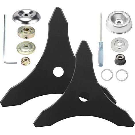 Lawnmower Replacement Blade, Carbide Steel with Adapter, for 25.4mm or 20mm Shaft, Compatible with Husqvarna, Stihl, Oregon and Hitachi