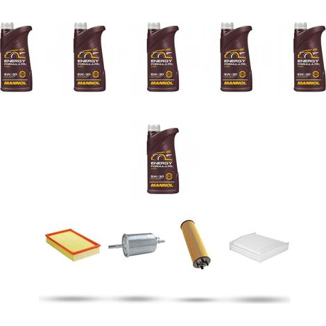 Kit tagliando 4 FILTRI e 6L OLIO compatibile con Volvo S60 2.5 Turbo 154Kw dal 2002 al 2010 (1/5)