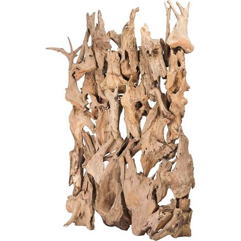 Paravent aus natürlichem Teakholz 120 x 40 x 200 cm (1/5)
