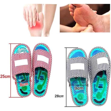 1 paire de chaussons de massage d'acupuncture, chaussons de massage des pieds, outils de massage des pieds (1/5)