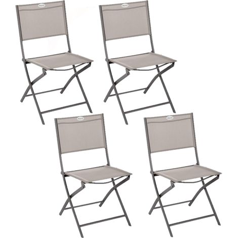 Lot de 4 chaises de jardin pliables MODULA (1/5)