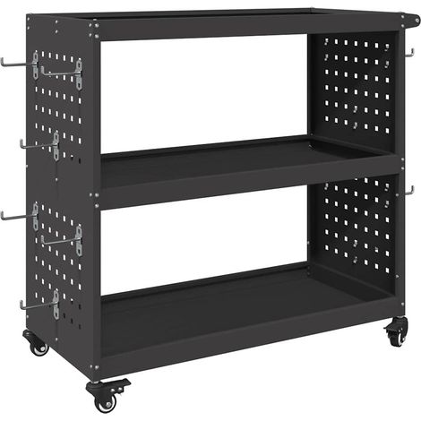 Maison Exclusive - Werkzeugwagen Schwarz 75 x 35 x 73 cm Kaltgewa