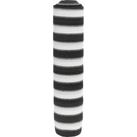 Zaunblende Anthrazit und Weiß 2x25 m HDPE 150 g/m²