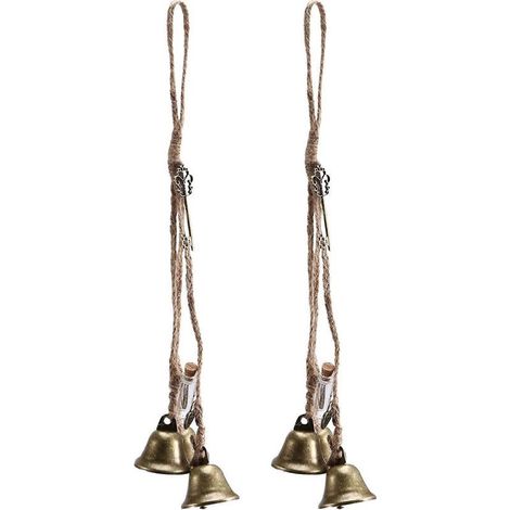 Cloche porte-bonheur pour exorcisme, carillon à vent à suspendre pour porche ou jardin, décorations de Noël (1/5)