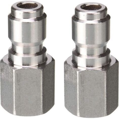 Lot de 2 coupleurs de nettoyeur haute pression. prise Ă connexion rapide de 6.35 mm vers raccord NPT femelle de 6.35 mm. 5000 psi (1/4)