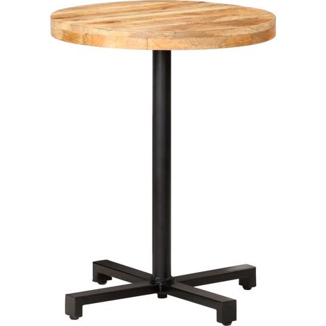 Bistrotisch Rund Ø60x75 cm Raues Mangoholz