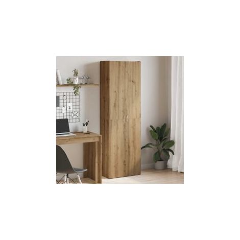 Buffet haut chêne artisanal 60x32x190 bois d'ingénierie (1/5)