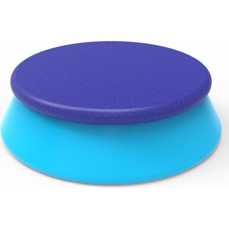 Bâche de piscine - Diamètre : 457 cm - Pour un diamètre de 427 à 457 cm - Ronde - Protection contre le vent et les UV - Bleu foncé (1/5)