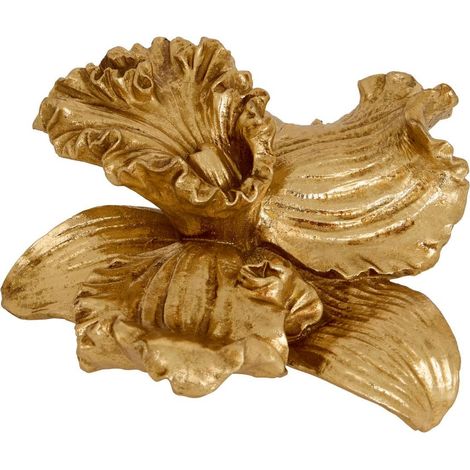 Fleur Déco en Résine "Belli" 20cm Doré (1/3)
