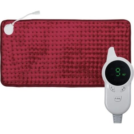 Petite couverture chauffante basse tension pour bureau de thérapie avec coussin chauffant, taille : 40 x 76 cm (rouge) (1/5)