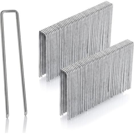 lot de 100 piquets de fixation en acier 3 mm, 150 mm long, 40 mm large (1/5)